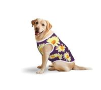 Daisy Purple Flowersprint Large Pets Vest Party Travel Breathable Summer Lightweight Soft Cozy Sleeveless