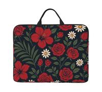 Daisy Rose Floral 14-Inch Laptop Case, Portable Laptop Computer Sleeve With Zipper Closure