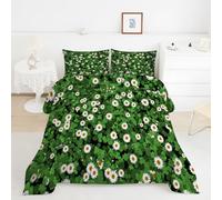Daisy Single Duvet 10.5 Tog, Fresh & Bright Microfiber Bedding Set, 1 Quilt 135x200cm and 2 Pillowcases 50x75cm, All Year Round Comforter for Cozy Nights TY362