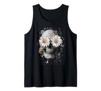 Daisy Skull - Dark Floral Art Tank Top