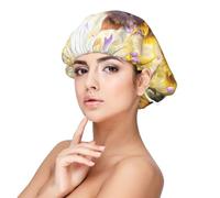 Daisy Sunflower Lazy Cat Silk Bonnet for Sleeping Women Men - Adjust Satin Bonnet for Sleeping, Soft Comfrt Hair Bonnet for Sleeping