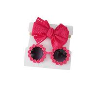 Daisy Sunglasses with Headband for Baby Girls Sunglasses Daisy Floral Sunflower Glasses Eyewear Glasses Round Party Accessories Sunglasses Hot Pink