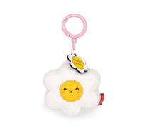 Legami - Super Soft! Daisy Themed Keychain, Plush Keychain, Pendant with Engraved Message and Zinc Carabiner, 7 x 11 cm, White, S