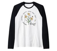 Daisy Symbols Christian Youth Retreat Floral Tee Virtue Raglan Baseball Tee