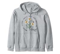 Daisy Symbols Christian Youth Retreat Floral Tee Virtue Zip Hoodie
