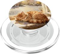 Daisy The Ginger Tabby Cat Takes A Nap PopSockets PopGrip for MagSafe