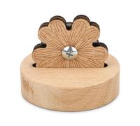 Daisy Thread Cutter, Tabletop Blade Saver Yarn Cutter with Anti-Slip Stand Wooden Rotary Thread Cutting Tool Sewing Seam Supplies Quilting Notions