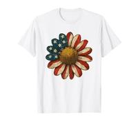 Daisy with American Flag Petals T-Shirt