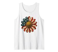 Daisy with American Flag Petals Tank Top