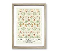 Daisy With Border By William Morris Classic Painting Framed Print | A4 Oak Framed Wall Art | Ready to Hang | Classic Floral Picture | Living Room Bedroom Lounge Office