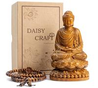 DAISYCRAFTVN Wooden Buddha Shakyamuni Statue - Meditation Accessories, Feng Shui Decor, Zen Spiritual Gifts, Home and Altar Decoration, Buddha Room and Indoor Decor