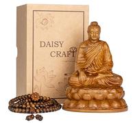 DAISYCRAFTVN Wooden Shakyamuni Buddha Statue - Meditation Accessories, Feng Shui Spiritual Zen Decor, Buddha Statue Indoor for Peaceful Buddha Room & Mindful Living