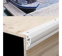 DaisyInner 3 Pack 6ft Dock Boat Guard, PVC Dock Corner Bumper, White | P Type Profile, Marine Rub Rail, Commercial Grade, Double Molded Rubber Edging Fender, for Protection Large Boat