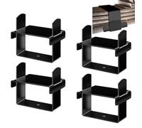 DaisyInner 4 Pcs Leaf Spring Clamp Kit Leaf Springs up to 2.5” Wide Lock Leaf Spring Together for Vehicles Stabilizing Control, Leaf Spring Bend Repair Clip with Cap Wide Axle Rebound Clamp (Black)