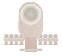 Daisyleaf 10 PCS Colostomy Bags, Ostomy Supplies, One Piece Drainable Pouch with Closure for Ileostomy Stoma Care, Strapping tie Closure