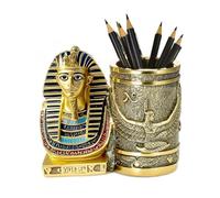 Daisylily Ancient Egyptian Pencil Holder, Egyptian King Pharaoh Pen Cup, Pen Holder for Desk Office Pen Organizer, Pencil Cup Storage Containers - Small