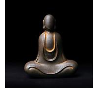 Daisylily Faceless Buddha Statue - Solid Cast Iron Buddha Figurine, Indoor Outdoor Zen Decor for Spiritual Room Meditation