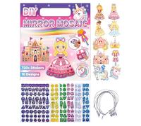 Daity Mosaic Kit Princess Castle, Kids Stickers Set, Self-Adhesive DIY Craft for Children 3+, 720+ Foil Stickers, Easy Peel and Stick, Foil Art Activity, Birthday Party Favors
