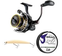 Daiwa BG Spinning Reel Kit with Daiwa Braid Line & Salt Pro Minnow