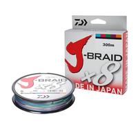 Daiwa J-Braid X8 - 300m / 330yd - Multicoloured - Various sizes