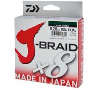 Daiwa J-Braid X8 Dark Green 150m or 300m Spools Available