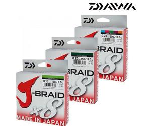 DAIWA J-BRAID X8 FISHING LINE 150m SPOOL ALL COLOURS & BREAKING STRAINS