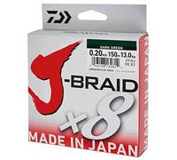 Daiwa J- Braid x8 - Fishing Line Braided, Dark redondaverde, 0.06 mm, 4.0 kg/9.0 Lbs, 300 m