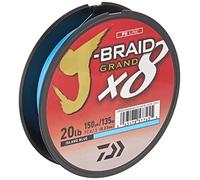 Daiwa, J-Braid x8 Grand Braided Line, 150 Yards, 20 lb Tested.009" Diameter, Island Blue