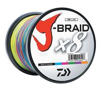 Daiwa J-BRAIDX8, 500YD Filler Spool, Multi-Color, Mono Dia.= 10lb.