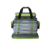 Daiwa Prorex Eva WP Tackle Container, Waterproof, EVA Material, Multi-Loader, with Shoulder Strap, Removable Top Compartment, Includes Tackle Boxes, Small and Large, Green, L, Classic