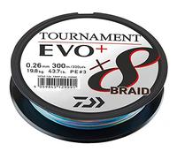 Daiwa Tournament X8 Braid EVO+, 300m, Multicolour, Braided Fishing Line