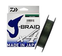 Daiwa Tresse 4 Brins J-Braid X4-135m - PE.1.5 - D.0.17mm - R.8.4kg-19lb - Vert - 12741017 - Equipement pour la peche sportive