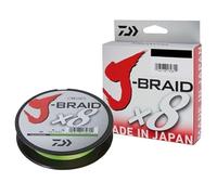 Daiwa Tresse 8 Brins J-Braid X8-150m - PE.1.2 - D.0.16mm - R.9kg-20lb - Chartreuse - 12750016 - Equipement pour la peche sportive