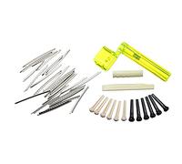 daiwei 24Pcs Electric Guitar Fret Wire Fretwire Set 2.2mm & 1set 6 String Acoustic Guitar Nut Saddle Part + 2X String Winder