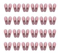 DaiWeier 24 Pairs Unisex Closed Toe Non Slip Disposable Disposable Slippers for Guests Bulk House Slippers Spa for Family Guests Hotels Home Wedding Party(CoIor:pink,Size:43)