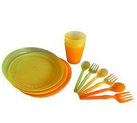DAIWEIS 12-Piece Colorful Dinnerware Set， Orange Yellow Green Dopamine Color Matching, Unbreakable Lightweight with Plates Cups Spoons Forks for Home Daily Kitchen Picnic Camping