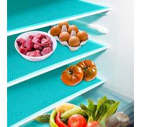 Daixers 10Pcs Refrigerator Liners, Washable Fridge Liner Shelf Mats Refrigerator Pads for Cupboard Cabinet Drawer Home Kitchen Accessories Organization (Blue)