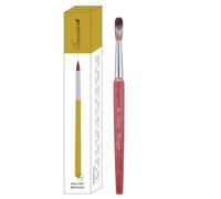 DAIXIANGER Kolinsky Acrylic Nail Art Brush Size 8, Kolinsky Hair Oval Shaped for Acrylic Application, Professional Manicure Tool for Nail Extension & 3D Carving, Red Wood Handle