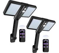 Daixilan 2 Pack Solar Lights Outdoor 128 LED Super Bright Lamp Wireless Waterproof Solar Floodlight Security Motion Sensor Luces Solars for Deck, Fence, Patio, Front Door, Gutter (Solarleuchten)