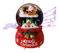 Daixilan Christmas Snow Globe Lantern Musical, Snow Globes Christmas with Music, Glitter Snowflakes icicles Lighted Santa Claus Decorative Lantern, Xmas Decor Gift for Adult Girls Women