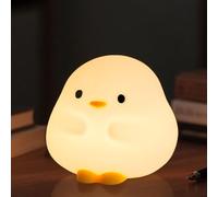 Daixinde Cute DuDu Duck Night Light, Silicone Duck Lamp Light, Squishy Led Lamp, Rechargeable Dimmable Animal Nightlight with 30 Minutes Timer & Touch Control for Bedroom Living Room Gift Decor