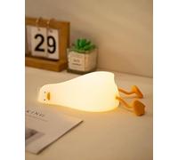 Daixinde Cute Lazy Duck Night Light, Lazy Duck Lamp, LED Squishy Existential Crisis Duck, Rechargeable Dimmable Duck Light Laying Down with 30 Minutes Timer & Touch Control for Bedroom Living Room