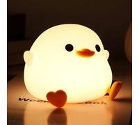 Daixinde Dodo Duck Night Light, Cute Duck Lamp, Rechargeable Dimmable Nightlight, Silicone LED Bedside Lamp Nursery Nightlight with 20 Minutes Timer and Touch-Sensitive for Bedrooms, Living Room