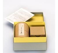 Daiyo Handmade Japanese Rice-Wax Candles Gift Set - 20 pcs with Ceramic Holder