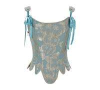 daizbella Renaissance Corset Tops Women's Cute Medieval Floral Overbust Boned Bustier Bodice