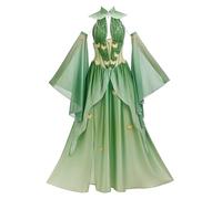 daizbella Renaissance Costume Women Medieval Retro Dress with Butterfly Element Design