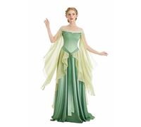 daizbella Renaissance Costume Women Retro Gradient Elf Medieval Dress for Women