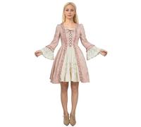 daizbella Rococo Dress Baroque Marie Antoinette Ball Dresses Cocktail Dress Daily Wear Medieval Renaissance Dress, Pink, M