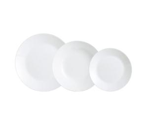 Dajar dinner service Zelie Luminarc, glass, white, 27 x 12 x 26.5 cm, 18 units