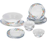Dajar Florine Dinner Set, 26 Pieces. Arcopal, White, red, Blue, Yellow, 37 x 29 x 32 cm